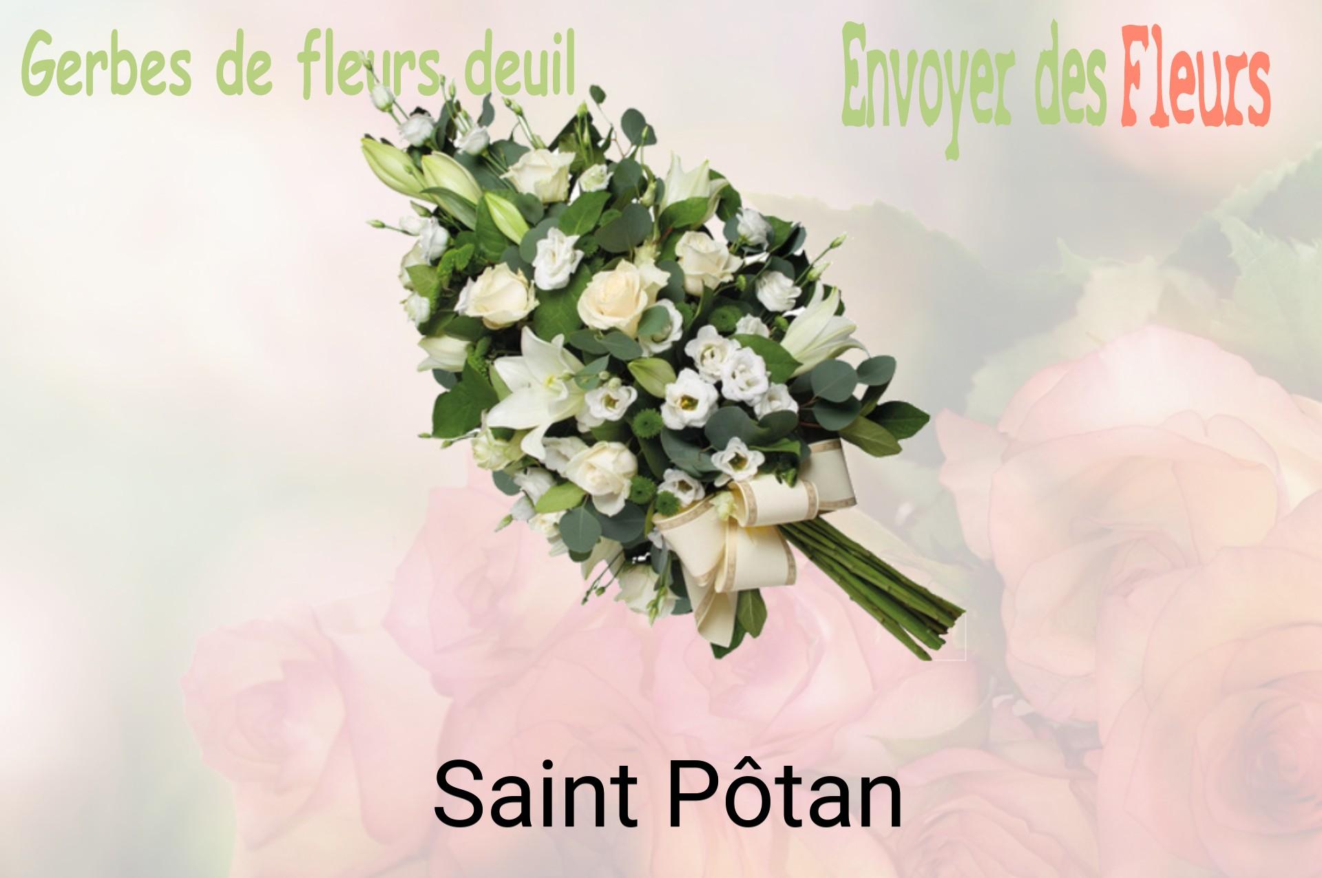 Gerbe de fleurs de deuil livrée à Saint-Pôtan